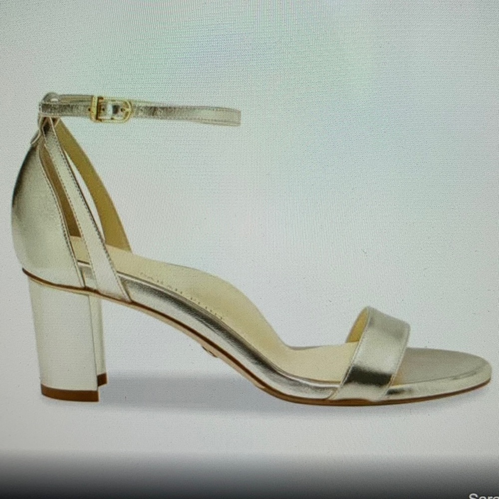 Sarah Flint metallic gold leather heels 7